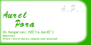 aurel pora business card